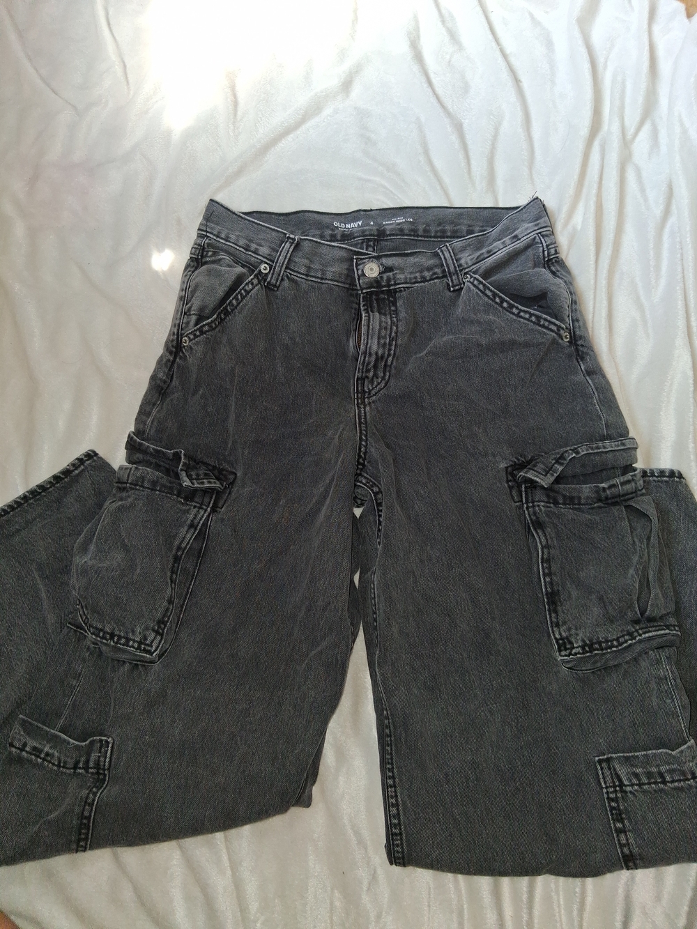 Old Navy Women's Black Cargo Jeans